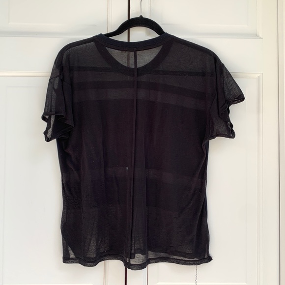 Rag & Bone /Jean Black Sheer T-shirt - Picture 9 of 11